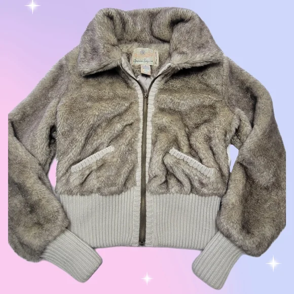 VINTAGE Y2K! AMERICAN RAG Faux Fur Coat - Picture 10 of 15